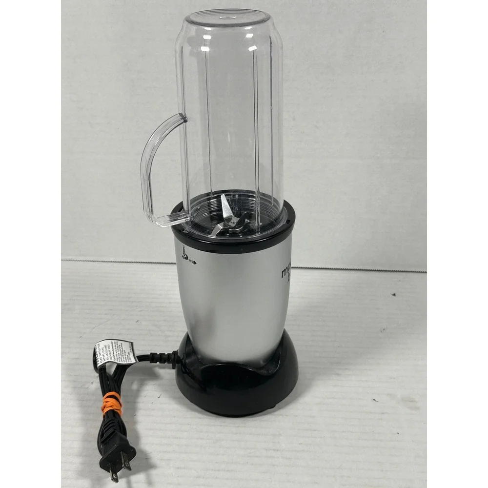 Magic Bullet Personal Blender Silver Black MB-WL076C-02 with Tall Handle‎ Cup